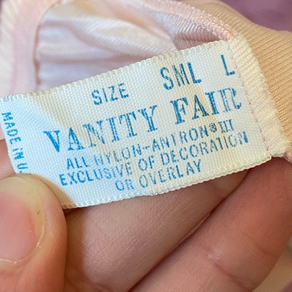 Vintage 80s Vanity Fair Embroidered Hem Coquette Pink Rosette Slip Skirt - Picture 10 of 13